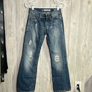 Bke Carter Bootleg Jeans Size 25S distressed look medium wash